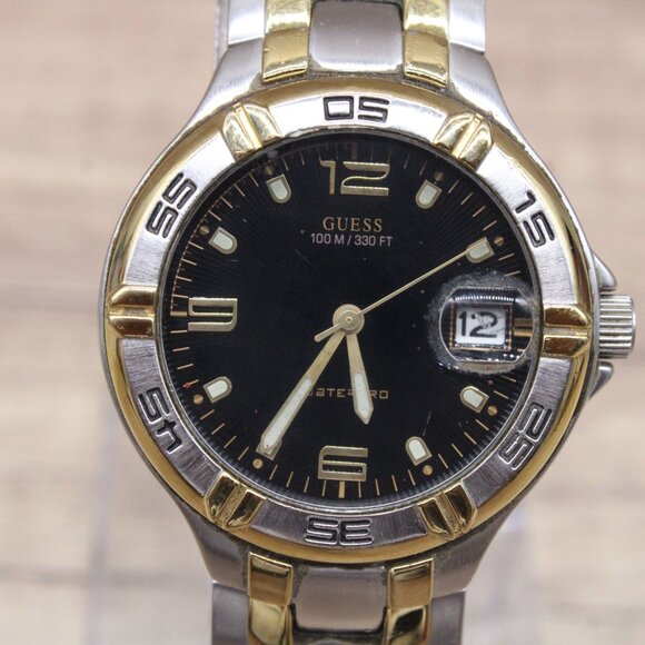 Guess Waterpro Watch Unisex Multi-toned Stainless Steel Classic Date Dial 100m - Picture 2 of 10